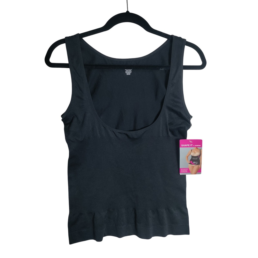 Avenue Body Shape It Seamless Shaping Torsette Black 3X Open Bust Shaper Tank